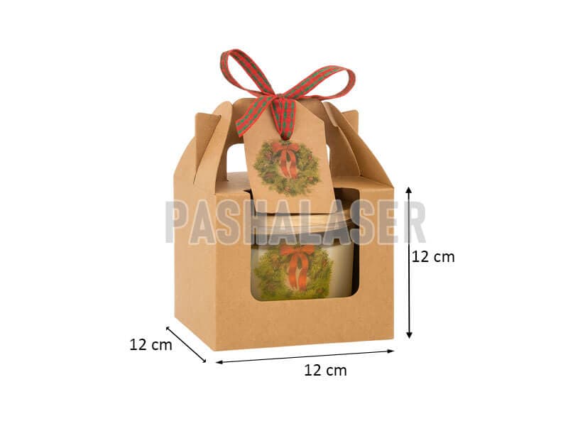 جعبه دسته‌دار 12x12x12 سانتی (بسته 500 عددی) کد 39173 — تصویر ۲