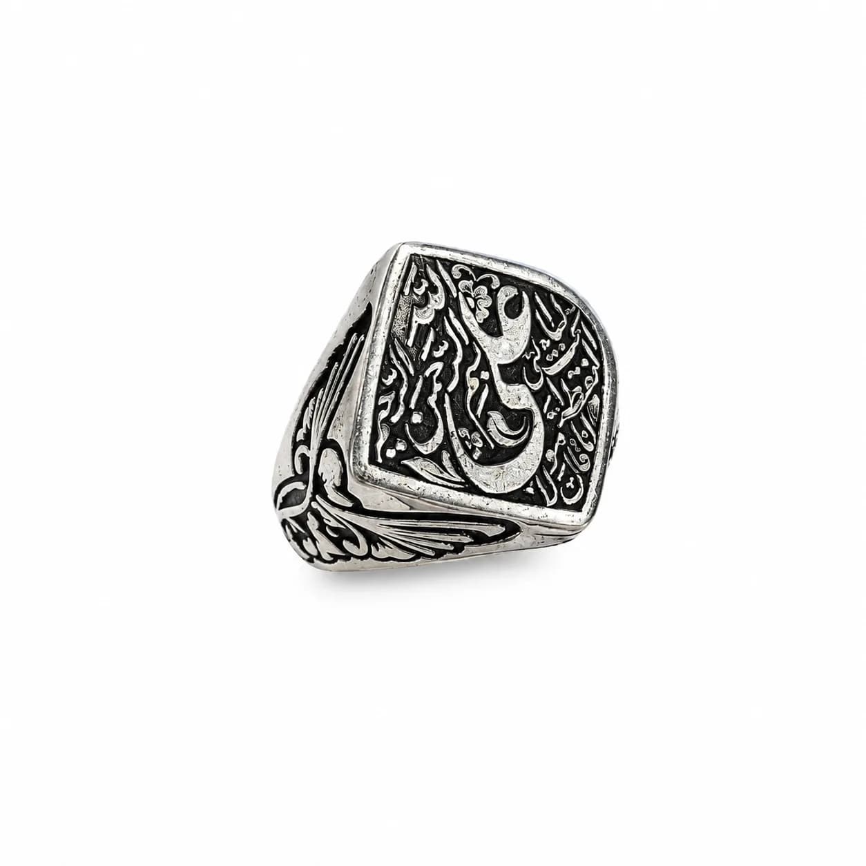 انگشتر نقره طرح حدیث نقطه — تصویر ۵