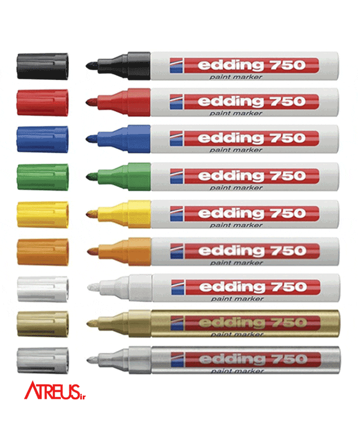 ماژیک ادینگ 750 Edding نارنجی — تصویر ۱۱
