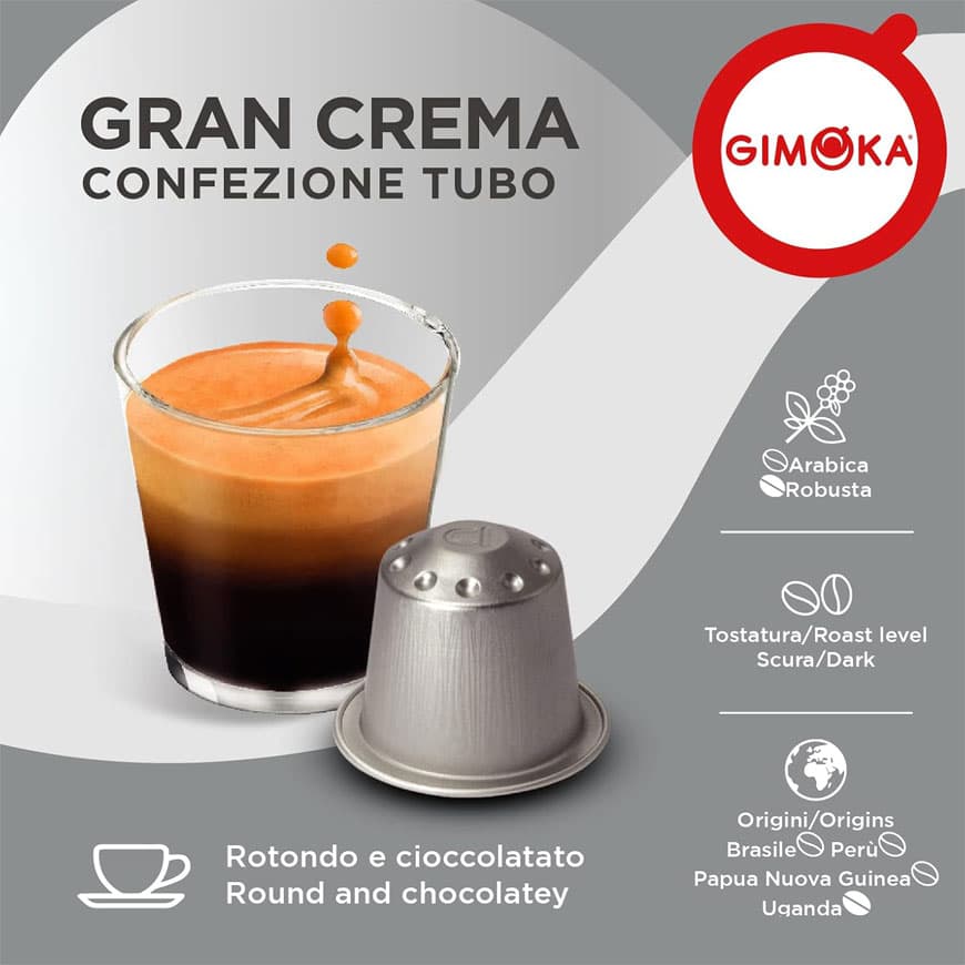 پک ده بسته ای کپسول قهوه جیموکا گرن کرما شدت 11 | Gimoka Gran Crema — تصویر ۵