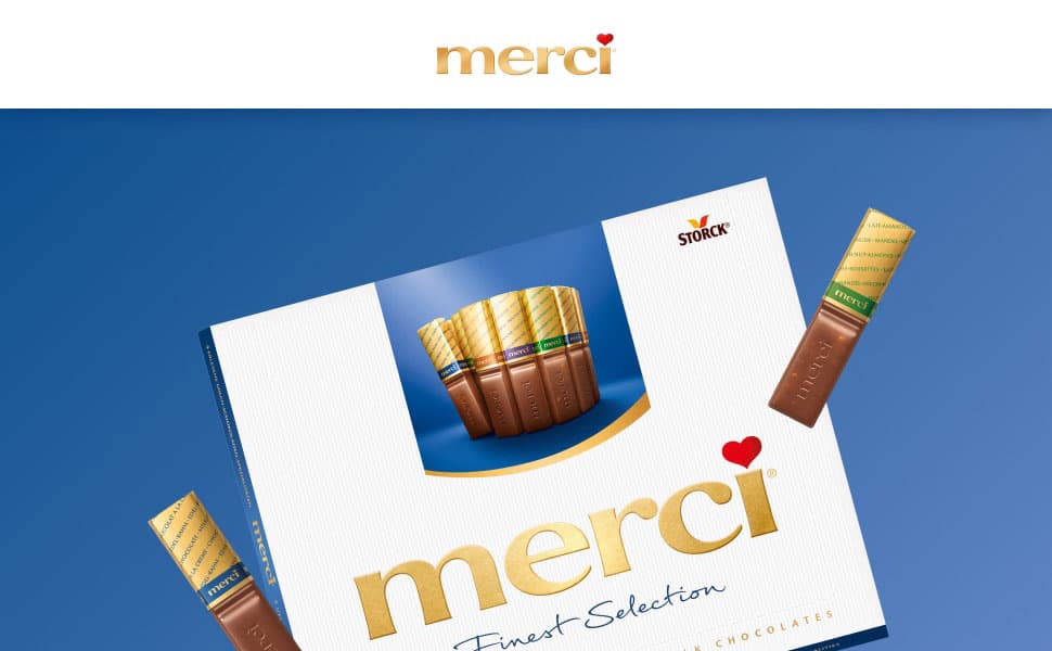 شکلات کادویی مرسی 250 گرمی آبی | Merci Finest Selection — تصویر ۲