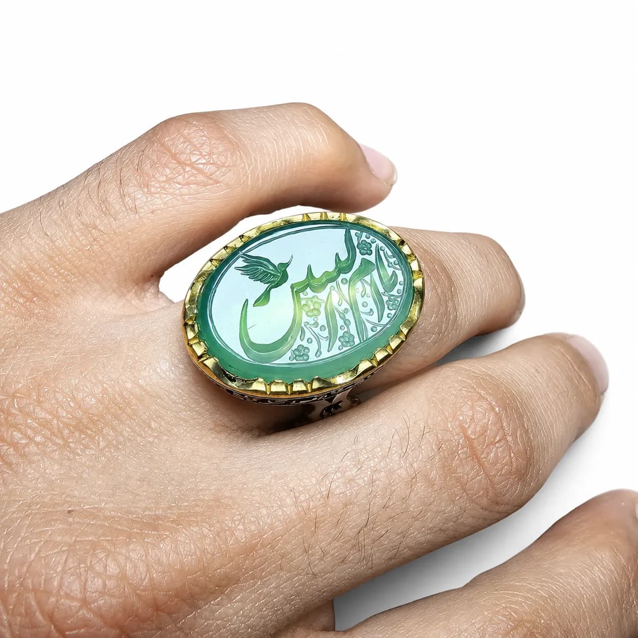 انگشتر نقره مردانه طرح ام البنین (س) — تصویر ۶