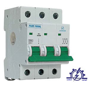 کلید مینیاتوری سه پل 6 آمپر پارس فانال مدل PFN-3P