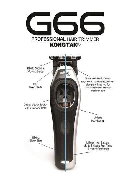 ماشین اصلاح خط زن کنگ تک مدل KONG TAK G66 (به همراه پک هدیه) — تصویر ۵