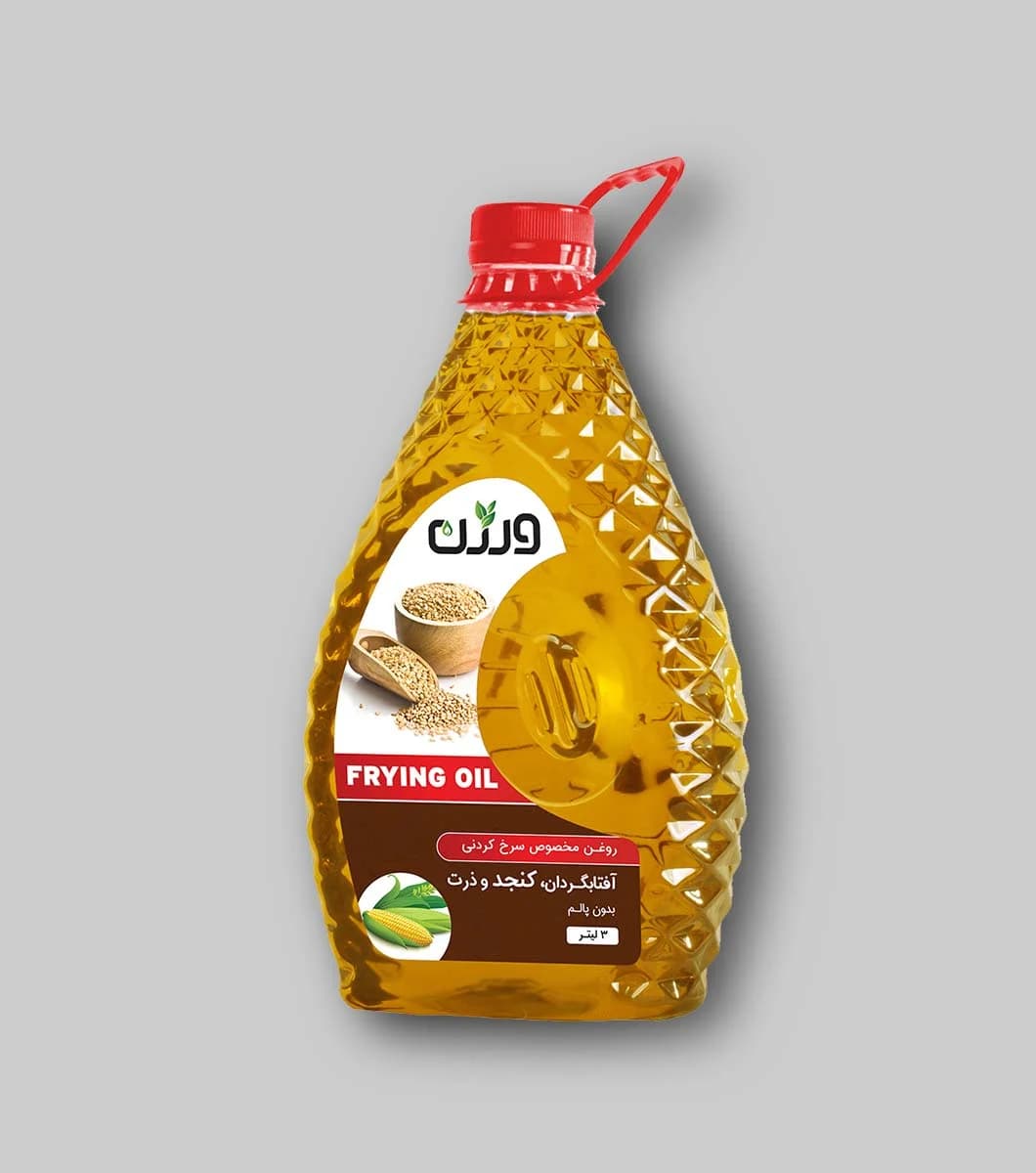 روغن مخصوص سرخ کردنی آفتابگردان، کنجد و ذرت 3000 میلی لیتری