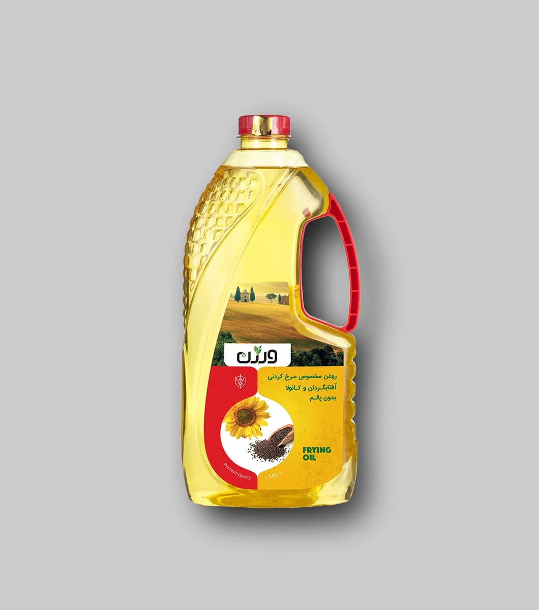 روغن مخصوص سرخ کردنی حاوی روغن آفتابگردان و کانولا 1500 میلی لیتری