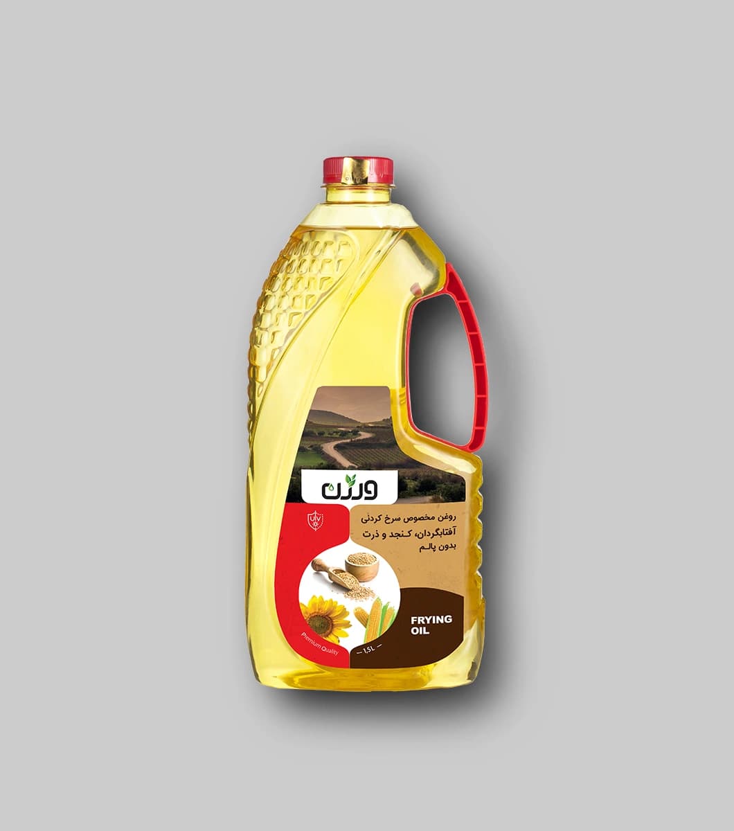 روغن سرخ کردنی حاوی روغن ذرت و کنجد 1500 میلی لیتری