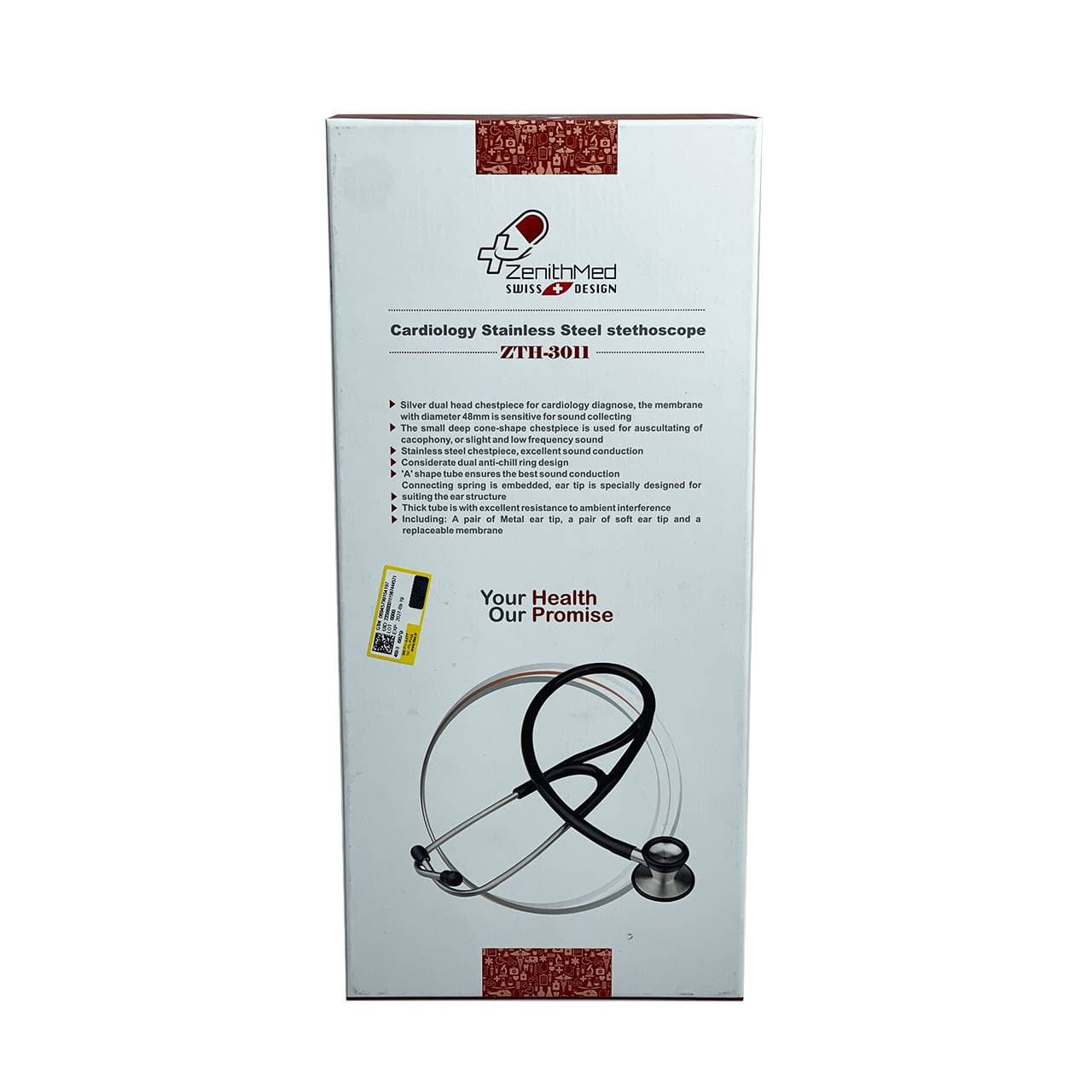 گوشی پزشکی دوپاویون زنیت مد مدل ZTH-3011 — تصویر ۸