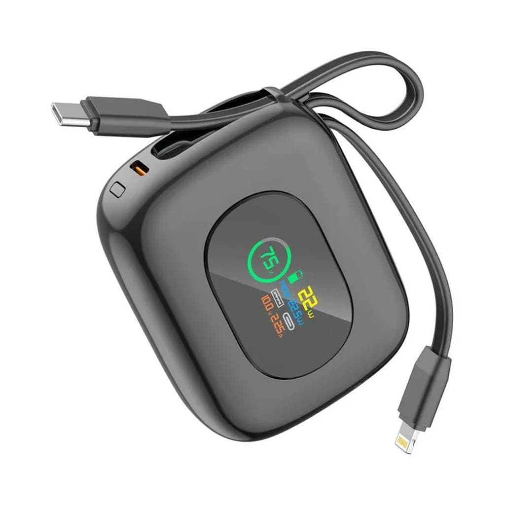 پاوربانک بودی PD و فست 10000mAh 22.5W دارای نمایشگر درصد شارژ و دو کابل متصل مدل PB823B — تصویر ۱۱