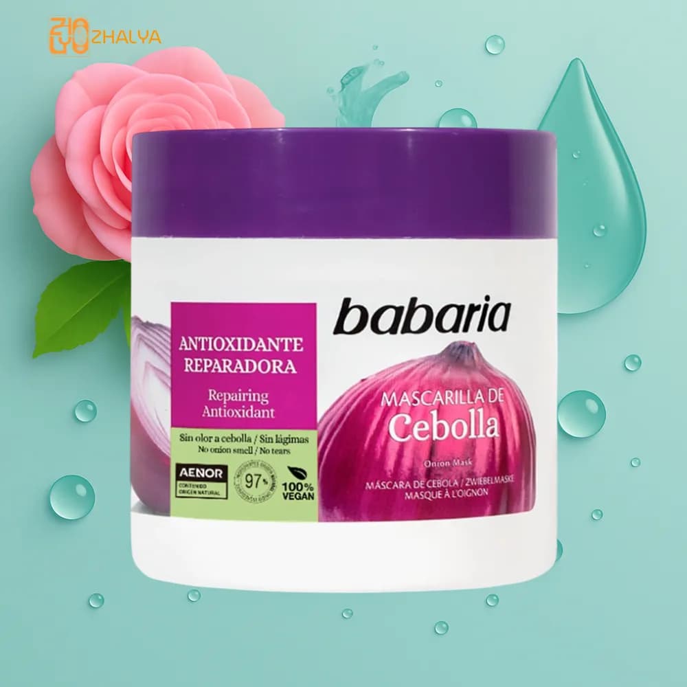 ماسک مو پیاز باباریا babaria ترمیم کننده و آنتی اکسیدان و تقویت مو 400 میل (اصلی) — تصویر ۲