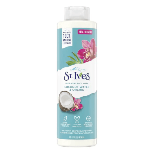 شامپو بدن آبرسان استیوز (St. Ives) مدل Coconut Water & Orchid حجم ۶۵۰ میلی‌لیتر — تصویر ۲