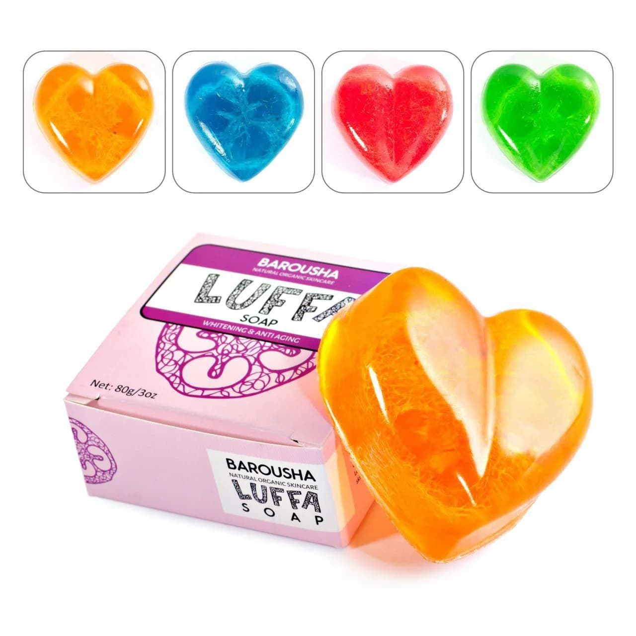 صابون لیفی لایه بردار صورت لوفا باروشا 80گرم — تصویر ۲