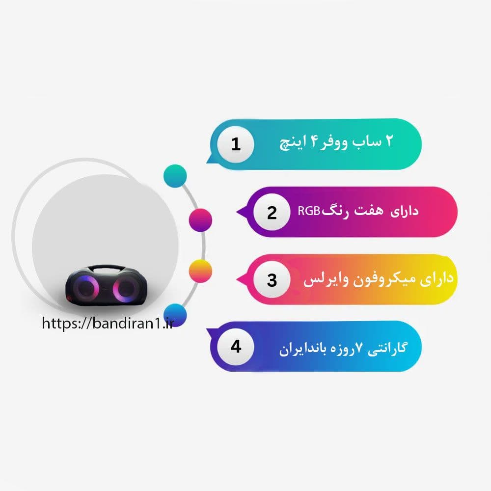 اسپیکر بوم باکس بی تی اس مدل BTS 2313 — تصویر ۲