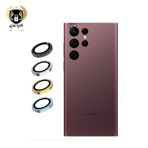محافظ لنز دوربین Samsung Galaxy S22 Ultra رینگی مدل شیشه ای آلومینیومی