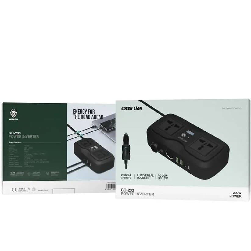 اینورتر فندکی خودرو گرین لاین مدل GC-233 — تصویر ۵