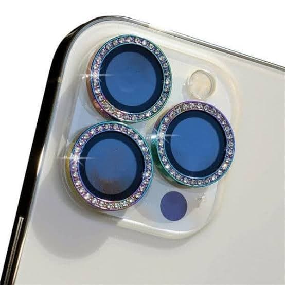 محافظ لنز دوربین اپل مدل iPhone 13 Pro Max رینگی نگین دار — تصویر ۶