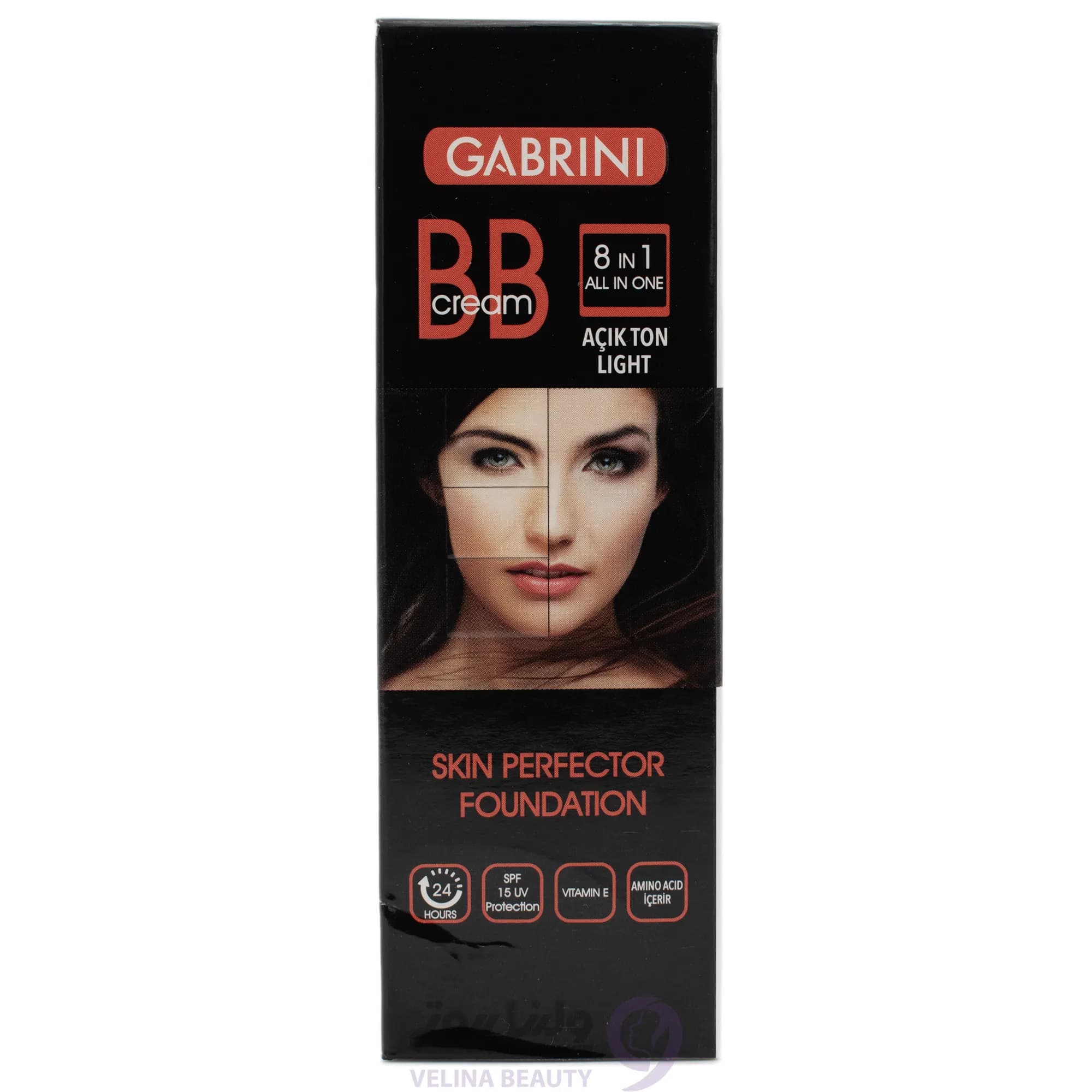 بی بی کرم 8 در 1 گابرینی LIGHT SPF15 رنگی 50میل — تصویر ۲