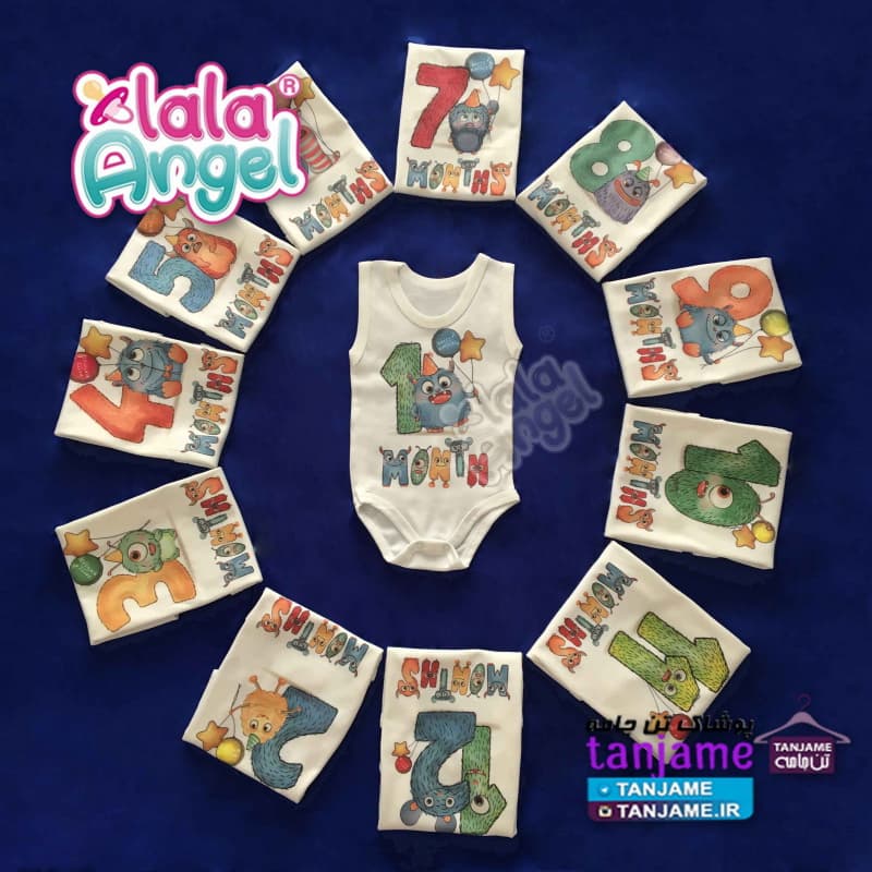 لباس ماهگرد نوزاد طرح هیولا — تصویر ۴