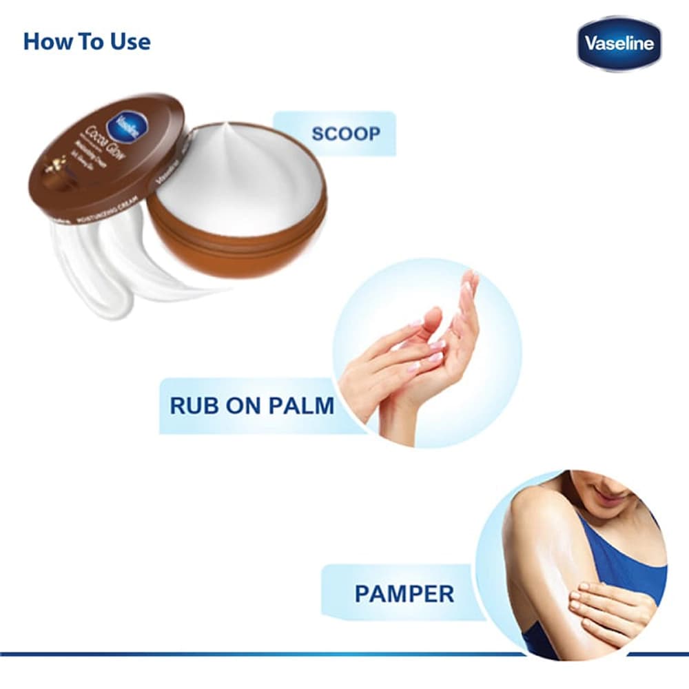 کرم بدن Cocoa Glow وازلین ۷۵میل اصلی — تصویر ۳