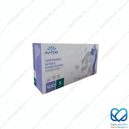 دستکش نیتریل آبی اینتکو سایز اسمال