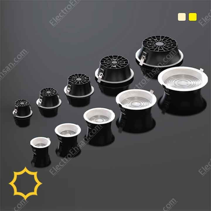 چراغ سقفی 12 وات SMD یزدنور مدل کورسا — تصویر ۸