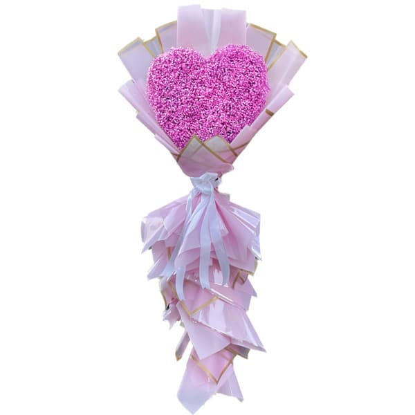 دسته گل قلبی عروس(ژیپسوفیلا)