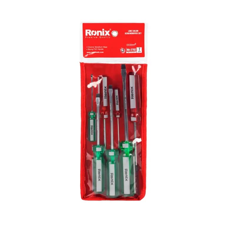 مجموعه 7 عددی پیچ گوشتی ساعتی دسته کریستال رونیکس مدل RH-2702 — تصویر ۵
