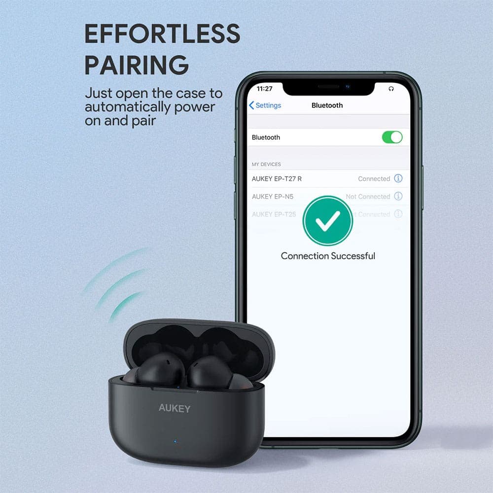 ایرباد بی سیم AUKEY EP-T27 | هندزفری بلوتوثی با aptX و نویز کنسلینگ — تصویر ۷