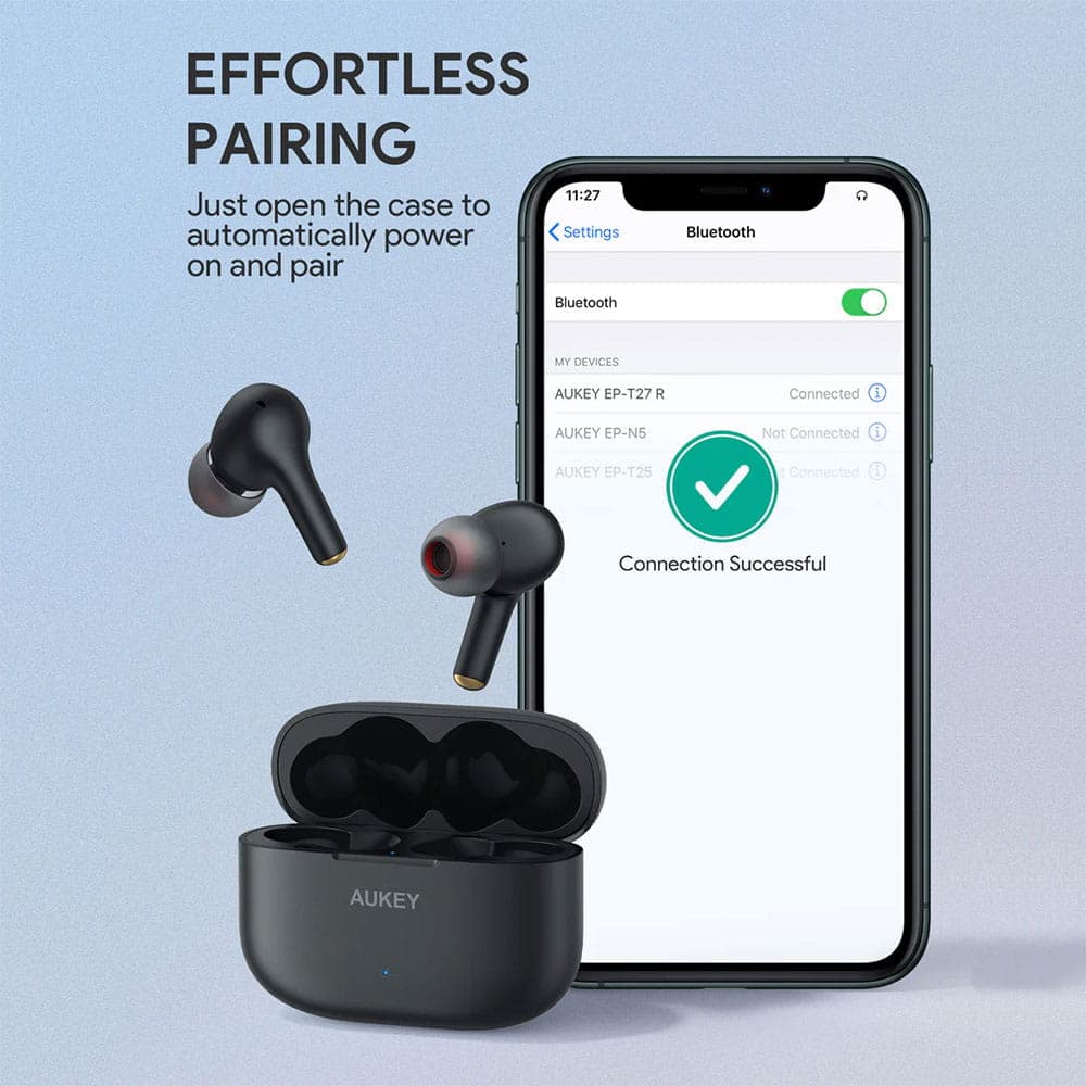 ایرباد بی سیم AUKEY EP-T27 | هندزفری بلوتوثی با aptX و نویز کنسلینگ — تصویر ۶