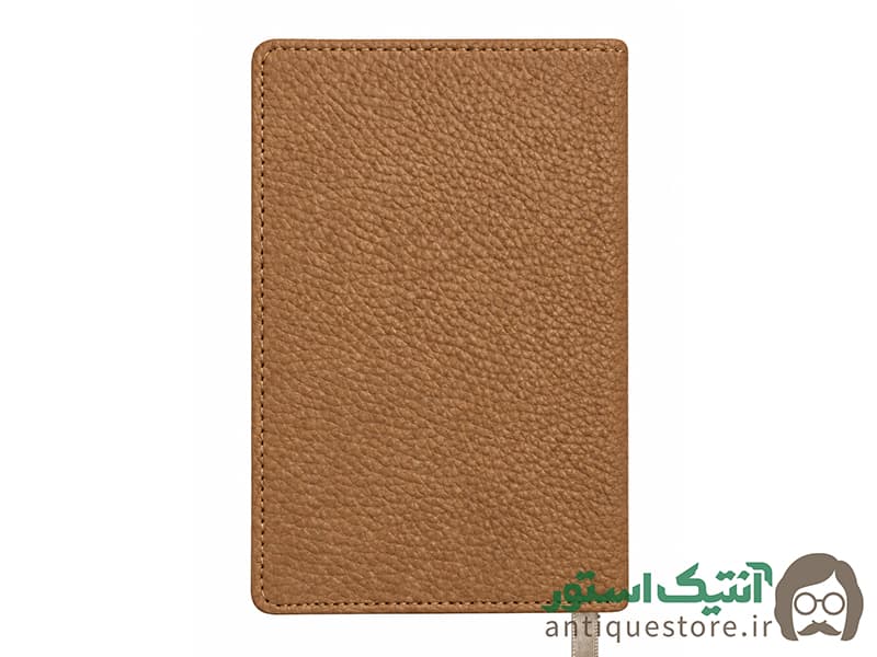 دفترچه جلد چرمی ته دوخت کش دار نیلای — تصویر ۶