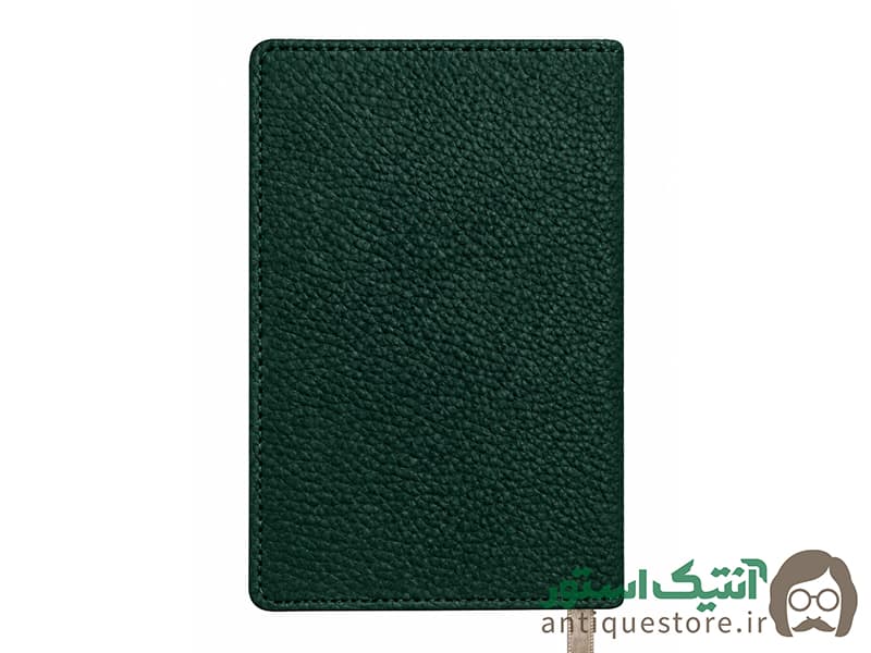 دفترچه جلد چرمی ته دوخت کش دار نیلای — تصویر ۲