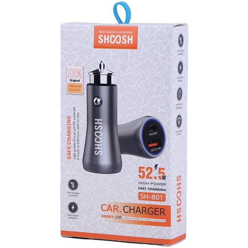 شارژر فندکی 30 وات شوش SH-801 — تصویر ۶