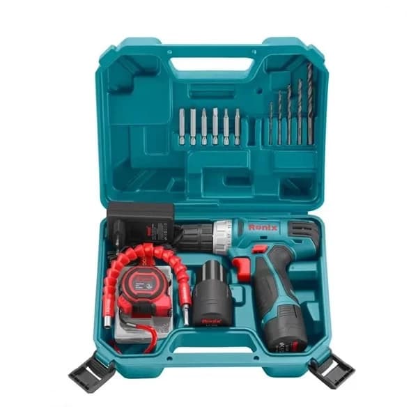کیت 19پارچه دریل شارژی رونیکس مدل RS-8012 — تصویر ۲