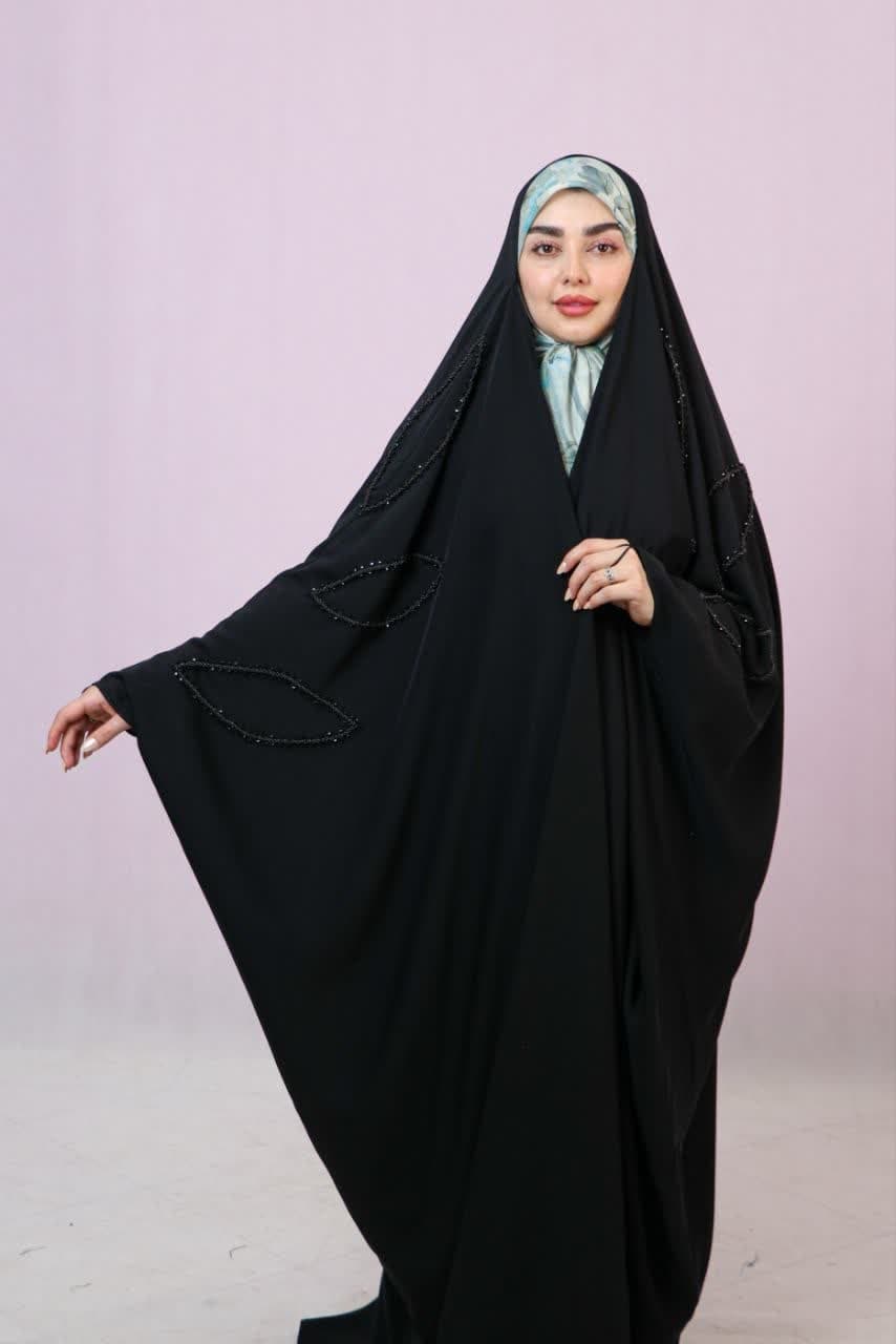 چادر عبا جواهر دوزی عقیق — تصویر ۵