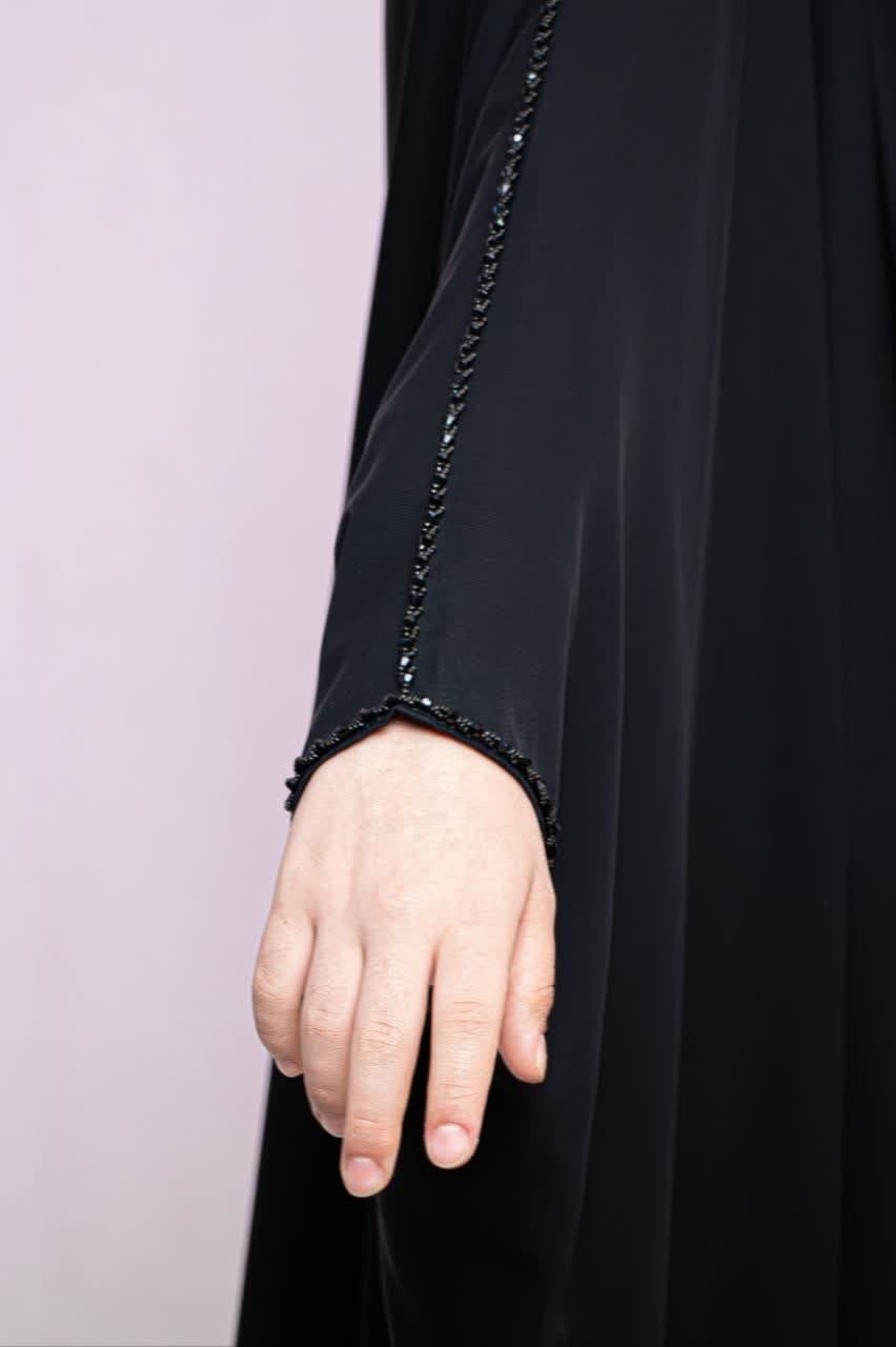 چادر دخترانه عبا جواهر ساقه طنابی — تصویر ۳