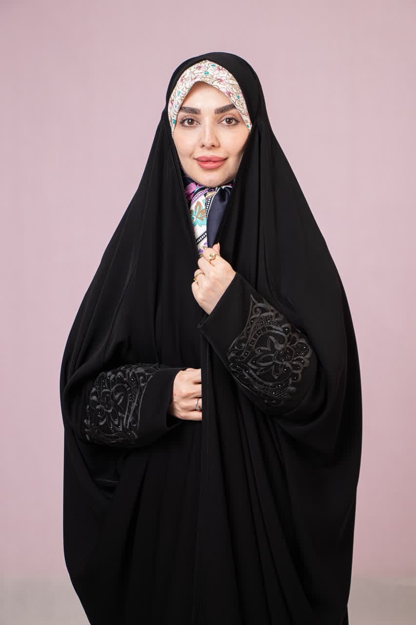 چادر لبنانی گلدوزی سایه — تصویر ۴