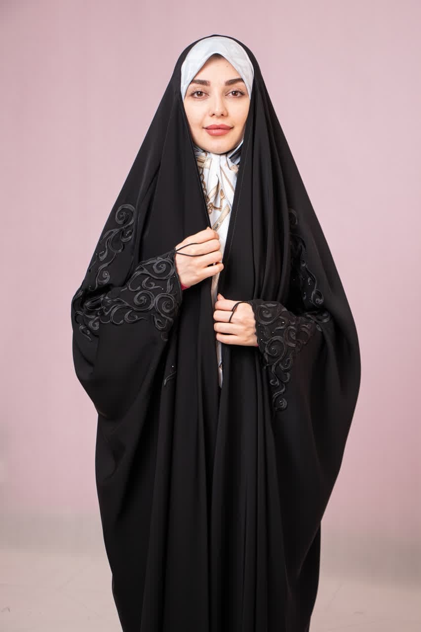 چادر عبا گلدوزی موج دریایی