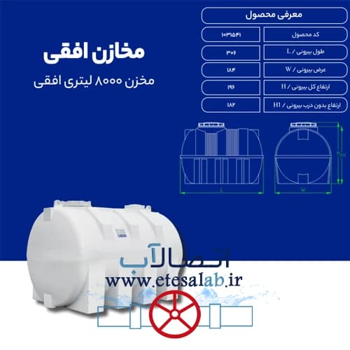 مخزن 8000 لیتری افقی سه لایه طبرستان — تصویر ۲