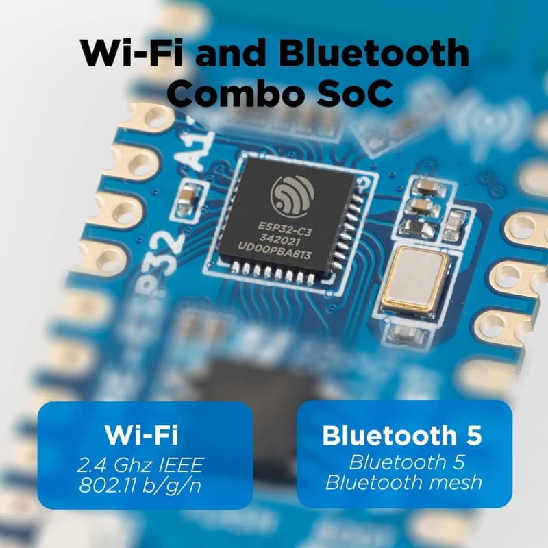 برد توسعه ESP32-C3 LuatOS WiFi & BLE — تصویر ۹