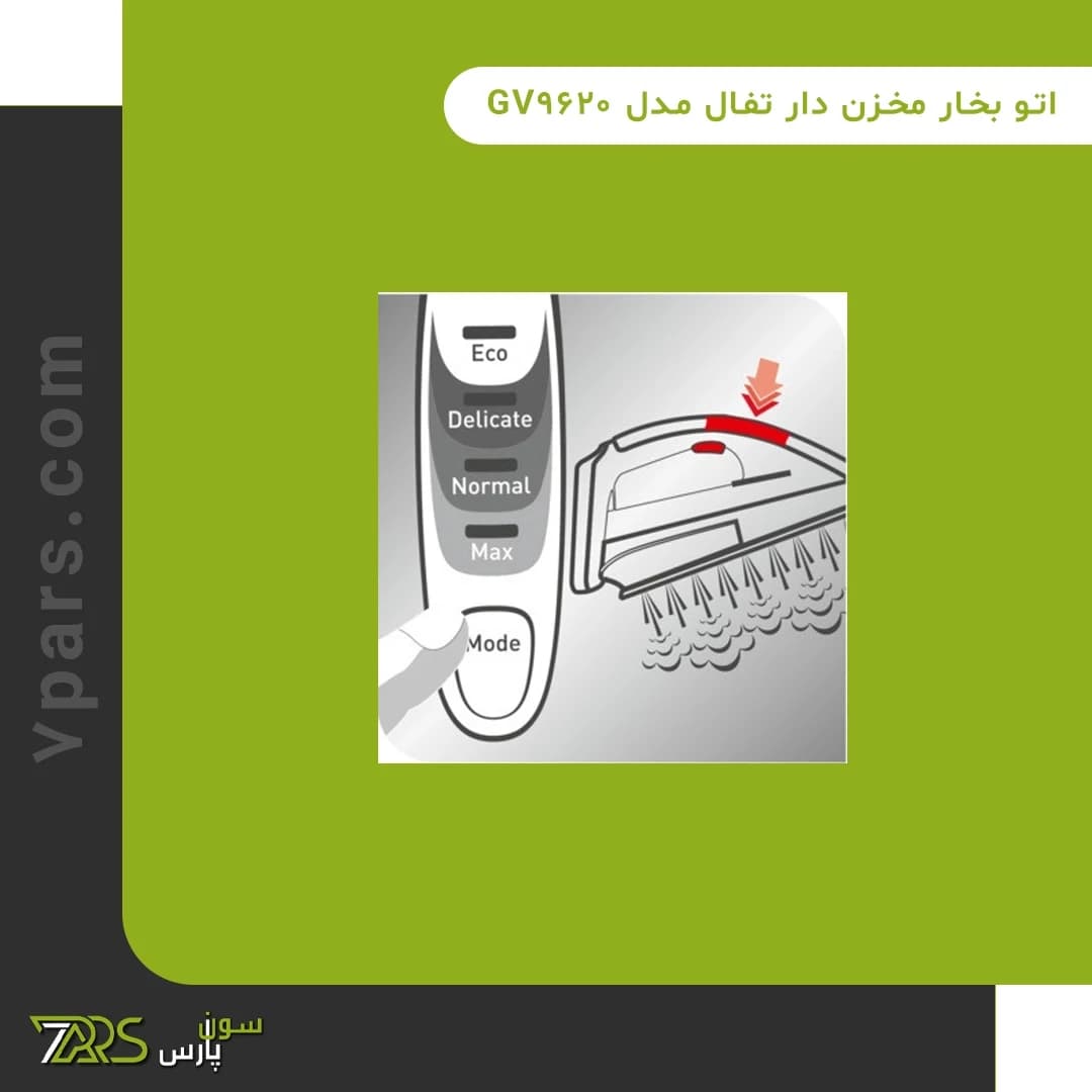 اتو بخار مخزن دار تفال مدل GV9620 — تصویر ۱۲