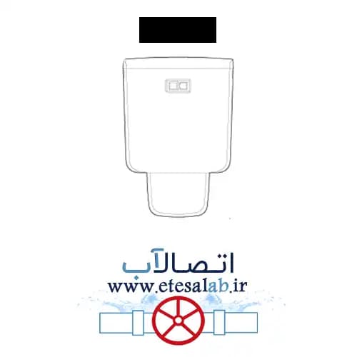 فلاش تانک کاسپین پلاس مشکی کلید طلایی برند ایمن آب — تصویر ۲