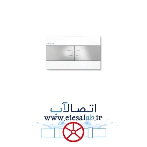 کلید فلاش تانک توکار کروم مدل فلت 100 برند ایمن آب
