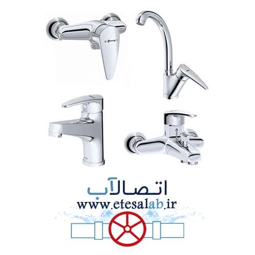 ست شیرآلات 4 تکه مدل مانا کروم برند شودر