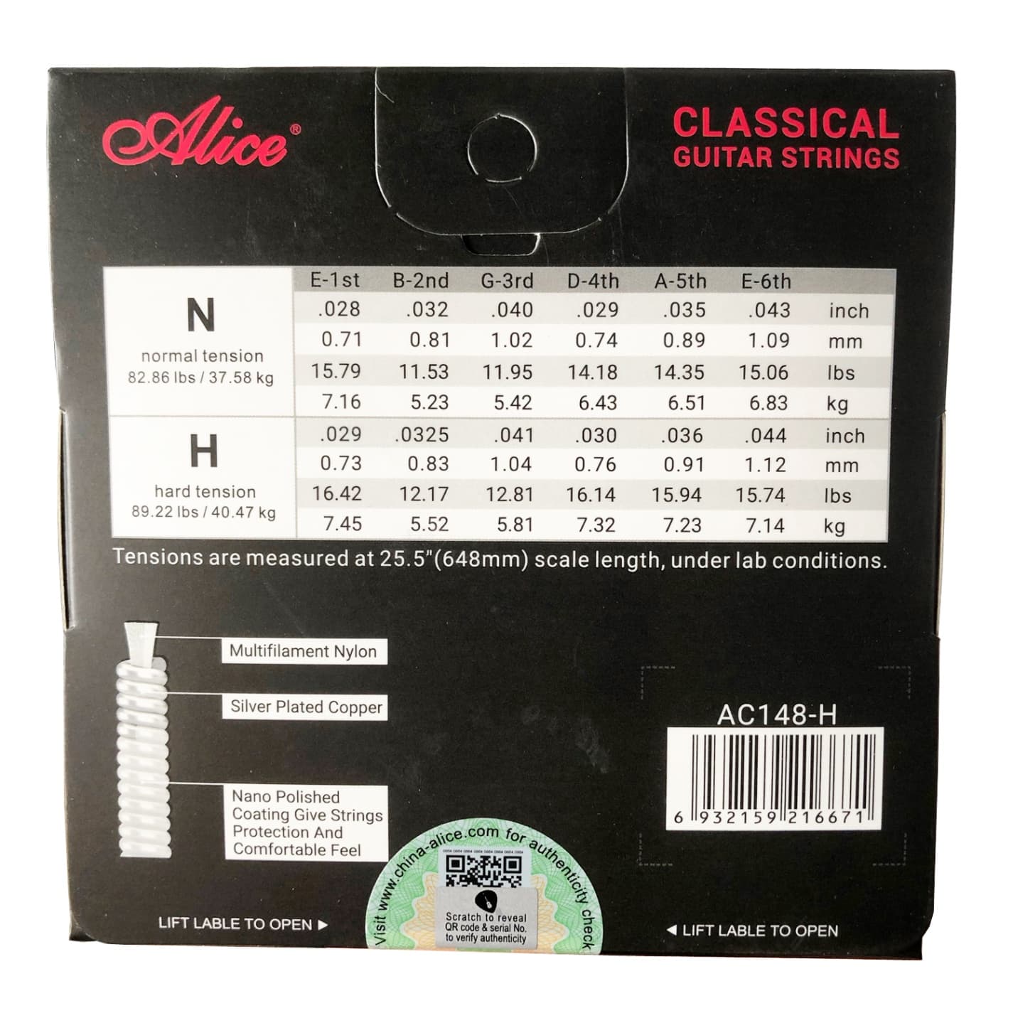سیم گیتار کلاسیک Alice AC 148 — تصویر ۸