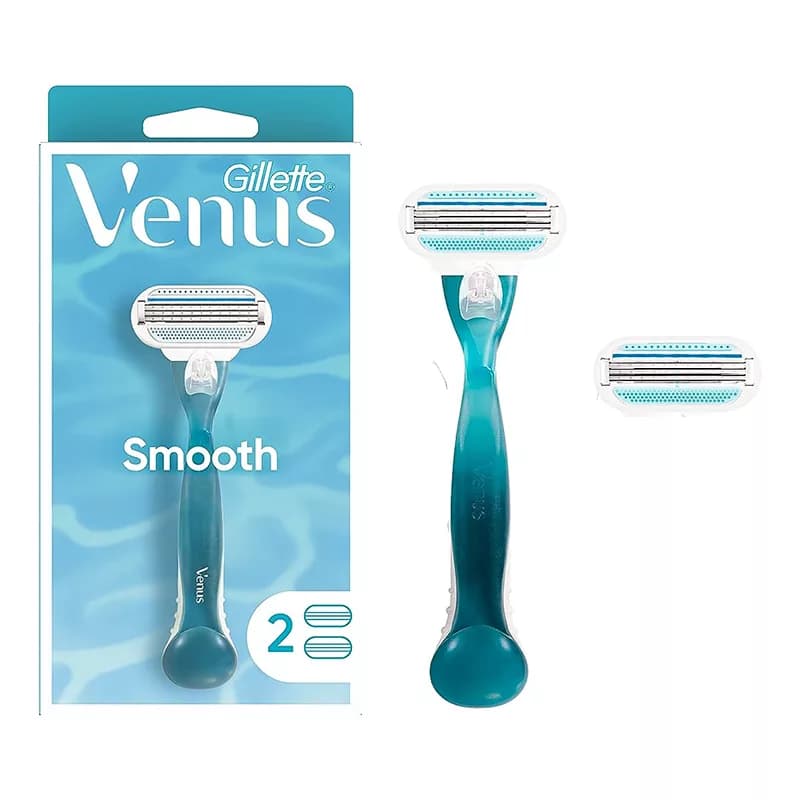 خود تراش ژیلت ونوس مدل Smooth همراه 2 عدد یدک — تصویر ۲