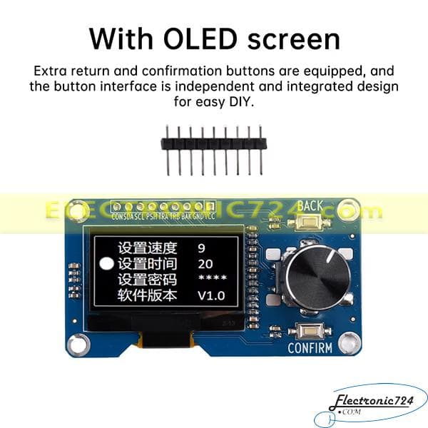 نمایشگر اولد 1.3 اینچ OLED I2C With EC11 — تصویر ۱۰