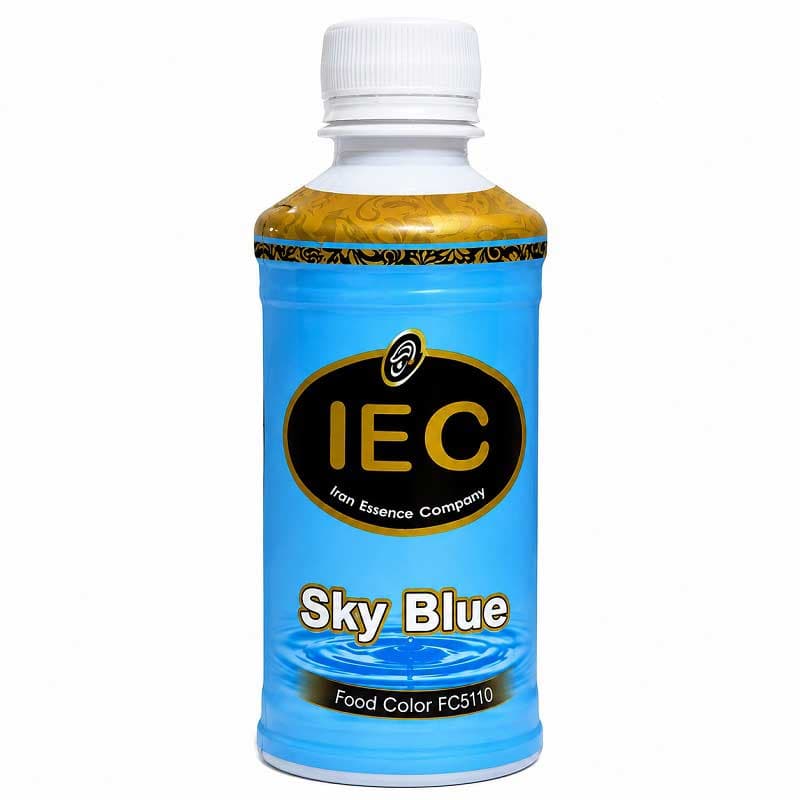 رنگ خوراکی اسانس ایران IEC مدل مایع آبی آسمانی – 250 گرم