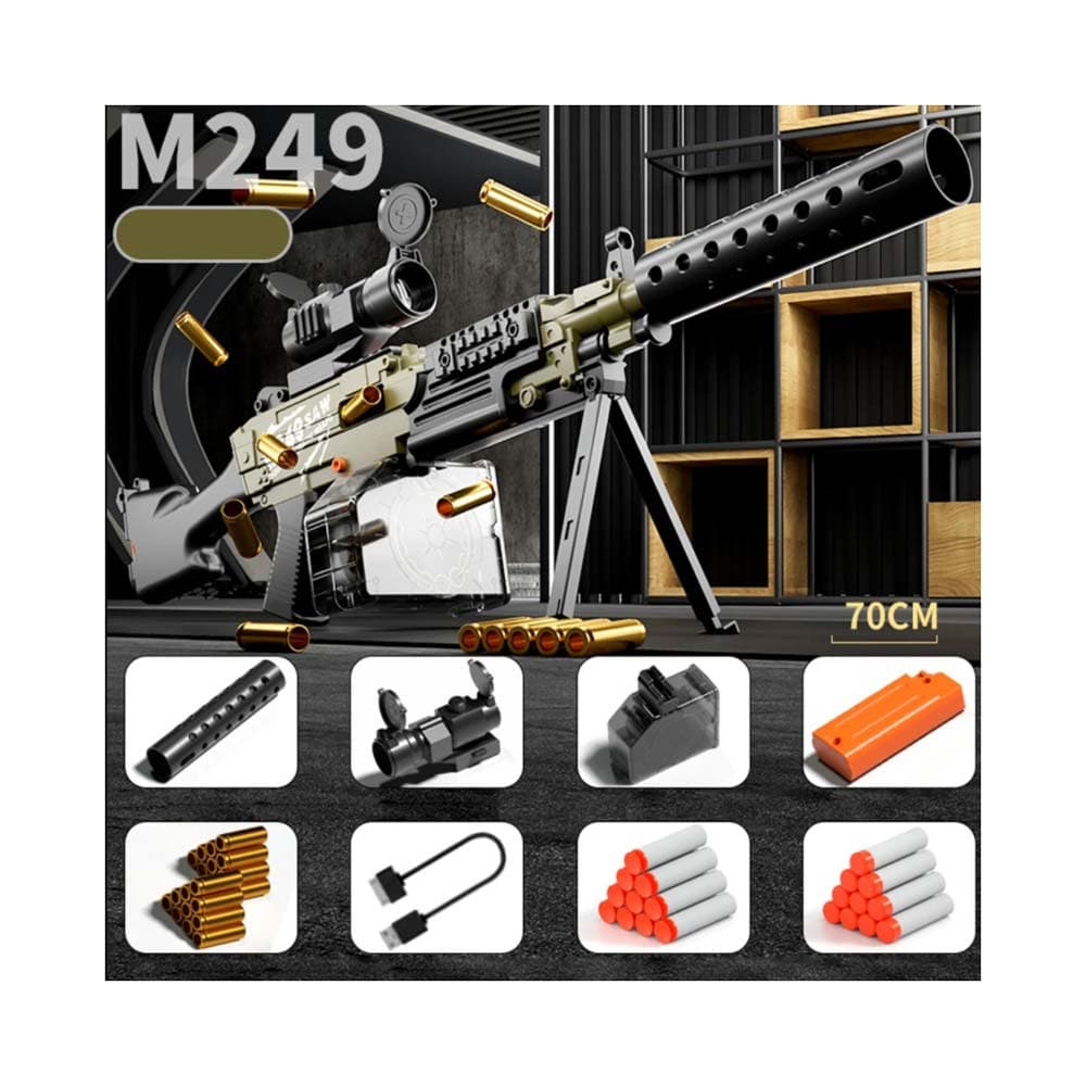 تفنگ شارژی حرفه ای مدل M249 — تصویر ۸