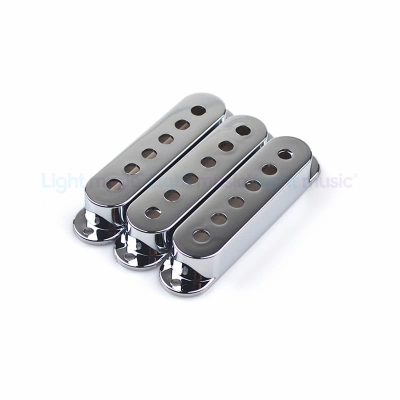 ست کامل کاور پیکاپ سینگل کویل گیتار الکتریک رنگ سیلور52mm — تصویر ۹