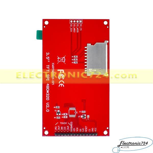 نمایشگر ال سی دی LCD 3.5 INCH ILI9488 SPI Touch — تصویر ۸